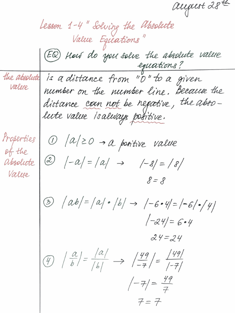 Lesson 1-4 Notes | PDF
