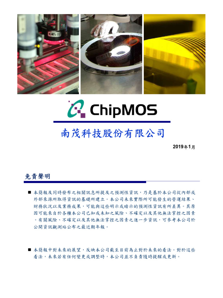 ChipMOS 2019.01 | PDF