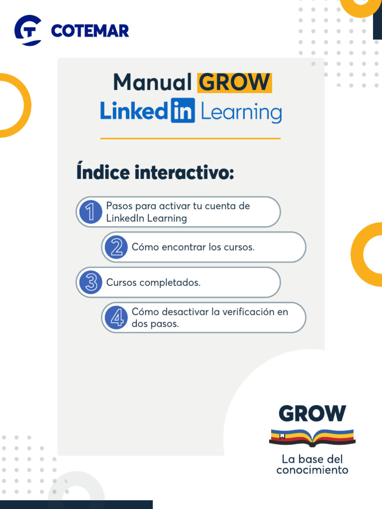 Guía para activar LinkedIn Learning GROW | PDF | Informática | ciberespacio