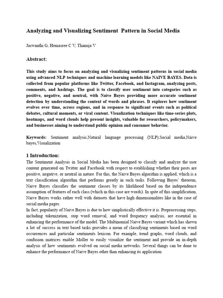 Social Media Sentiment Analysis with Naive Bayes | PDF | Cognitive ...