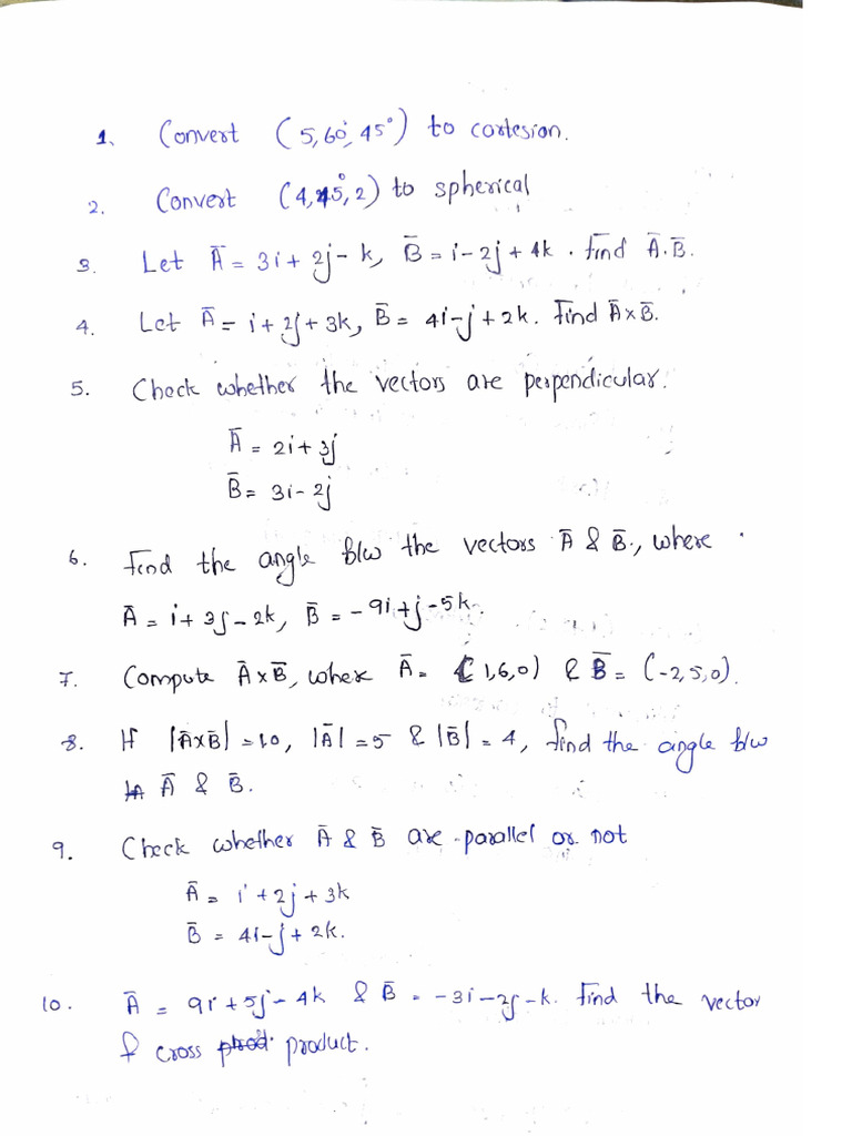 Cotesian Vector Calculations Guide | PDF