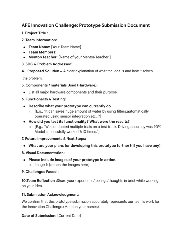 Prototype Submission Guidelines | PDF