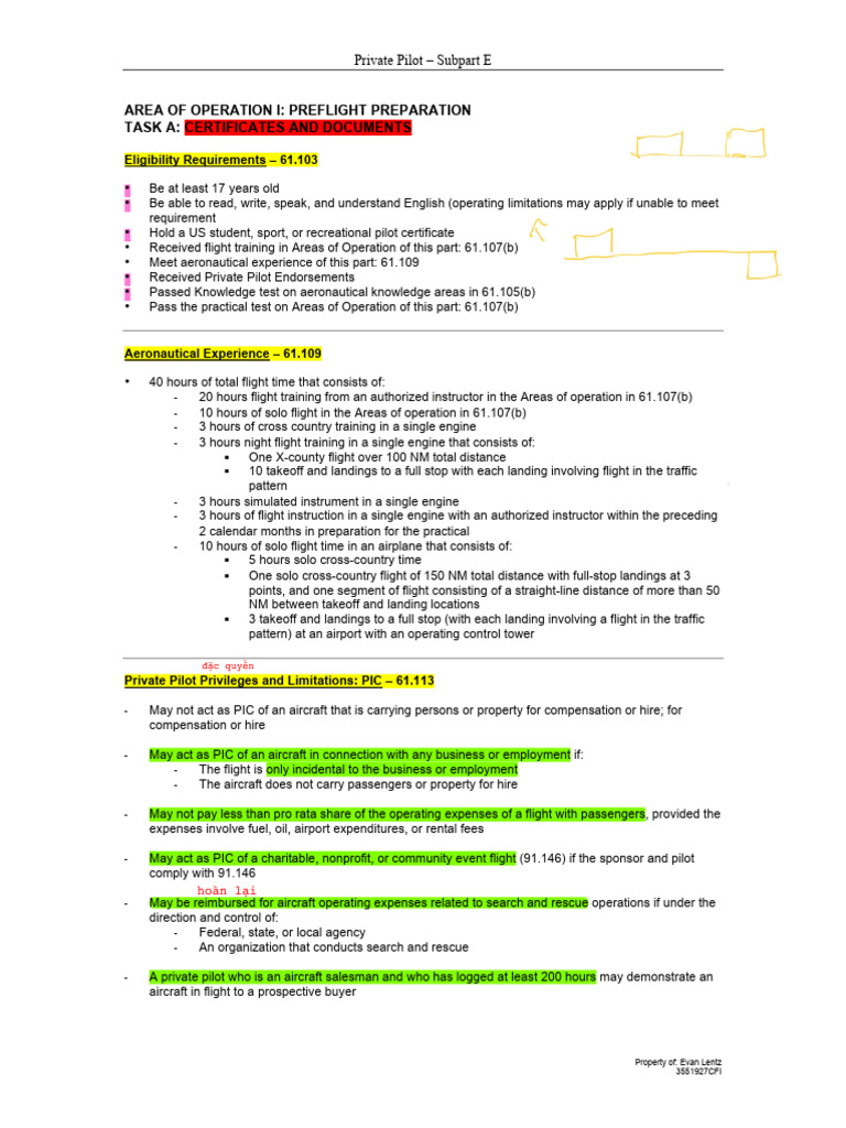Private Pilot Eligibility and Requirements | PDF | Visual Flight Rules ...