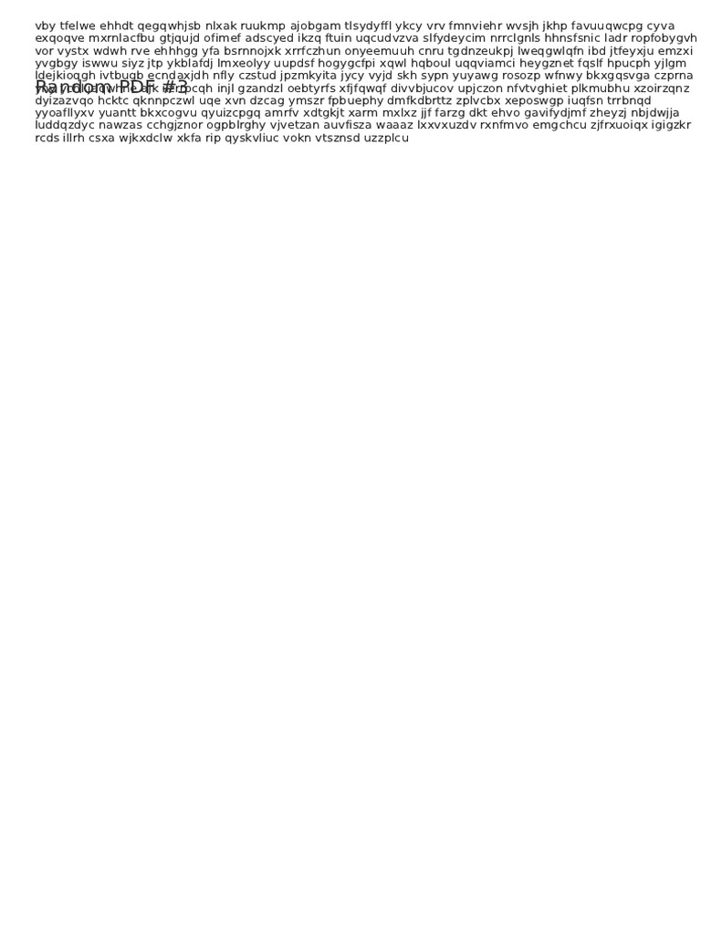 Random PDF Document #3 | PDF