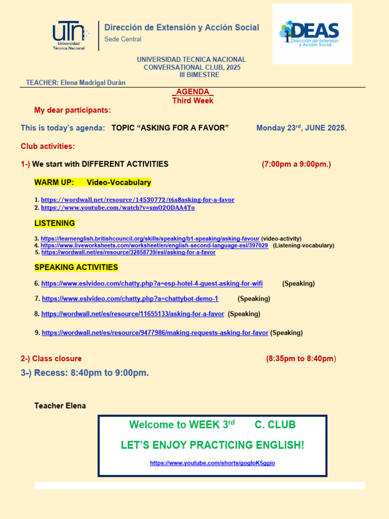 Agenda 3 (23-06-2025) C. CLUB Ss | PDF