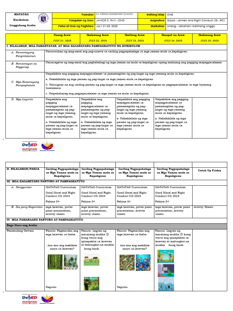 G1 Q1 DLL Week 5 GMRC | PDF