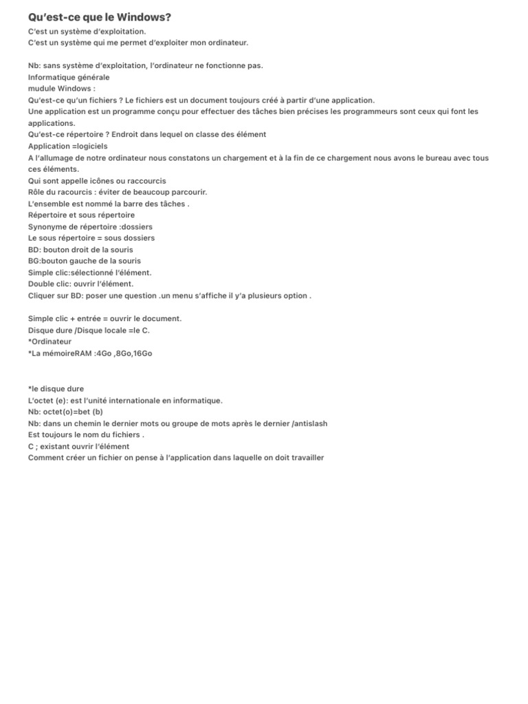 Définition et rôle de Windows | PDF
