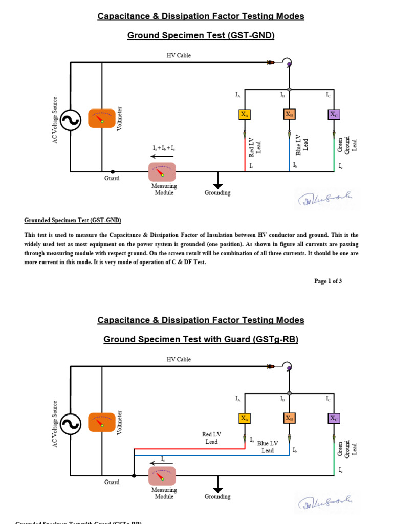 Capacitance & Dissipation Factor Testing | PDF | Transformer | Voltage