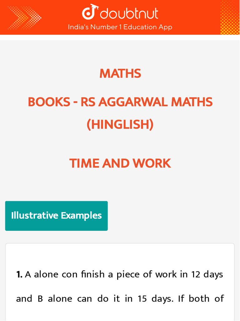 Time and Work Math Problems Solutions | PDF | Chess Theory | Chess