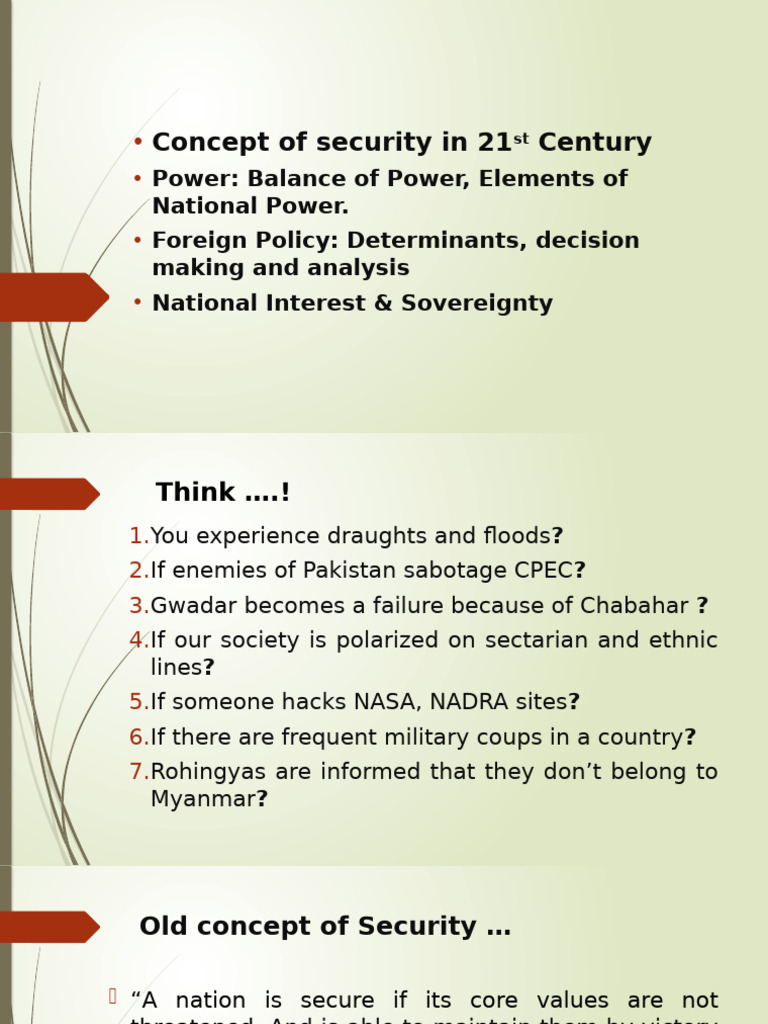 21st Century Security Concepts Explained | PDF | Decision Making | Policy