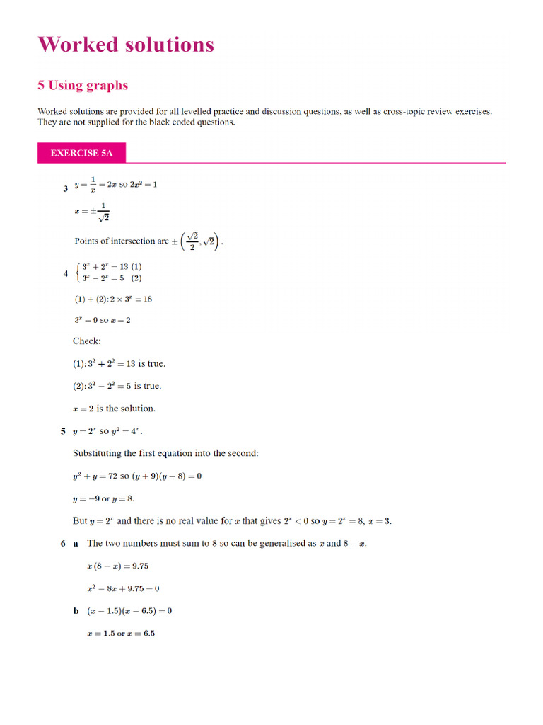 Chapter 5 Worked Solutions | PDF