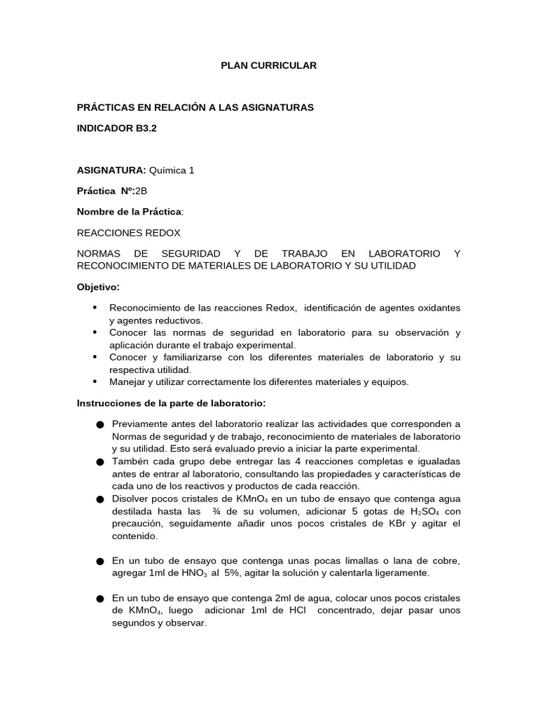 Practica No 2 B | PDF | Laboratorios | Residuos
