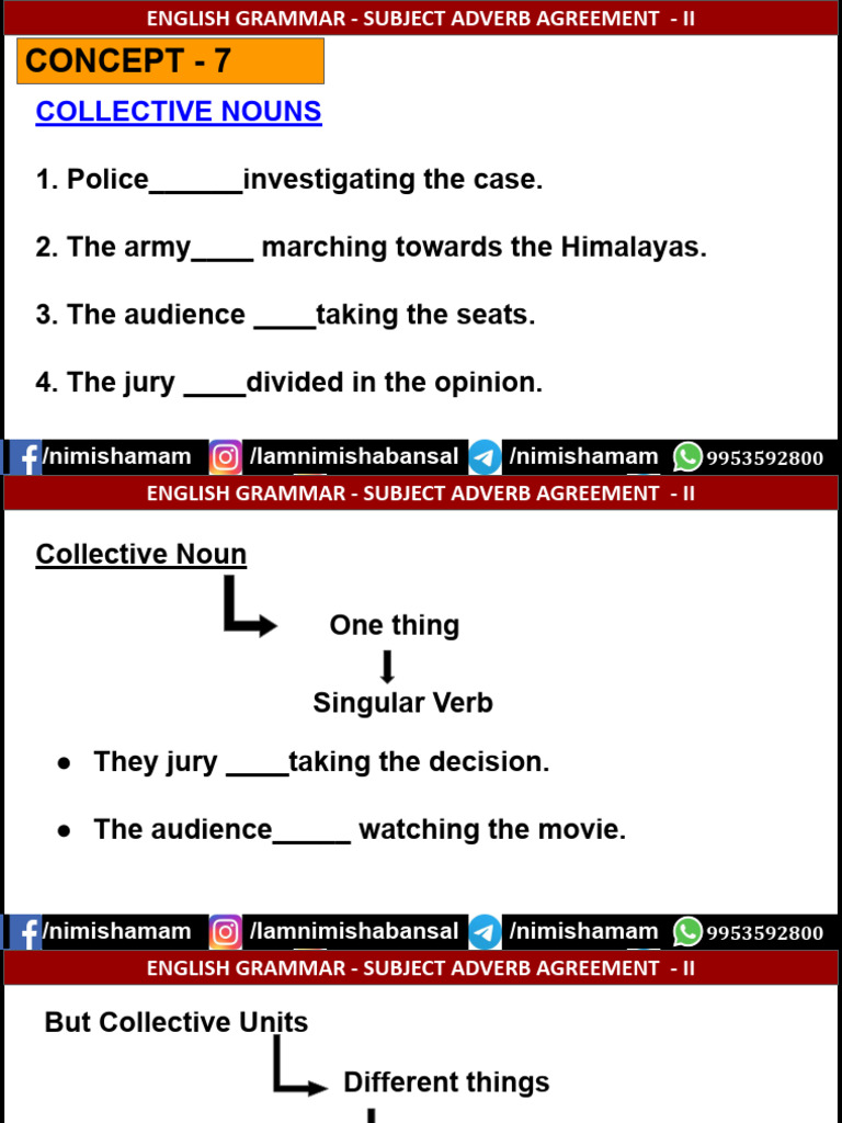 Subject-Verb Agreement in Grammar | PDF | English Grammar | Grammatical ...