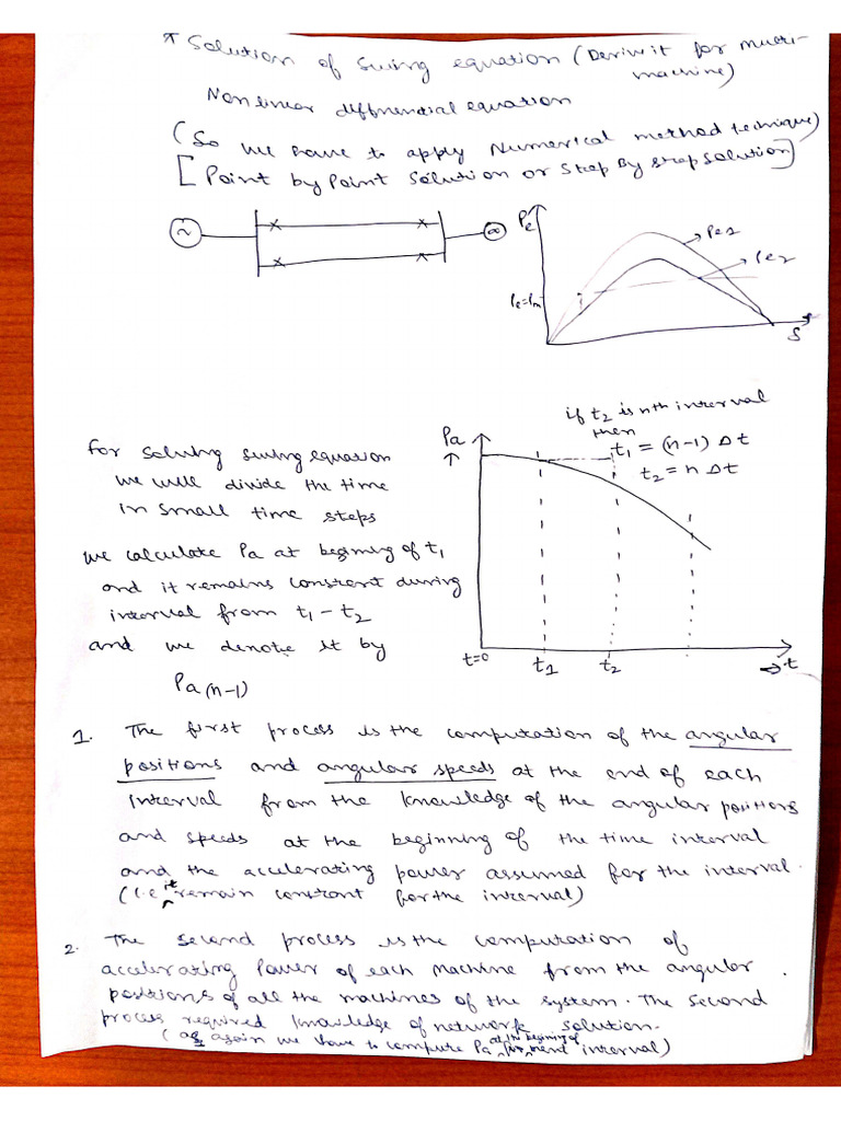 Unit 4 Point by Point Method Swing Equation Solution | PDF