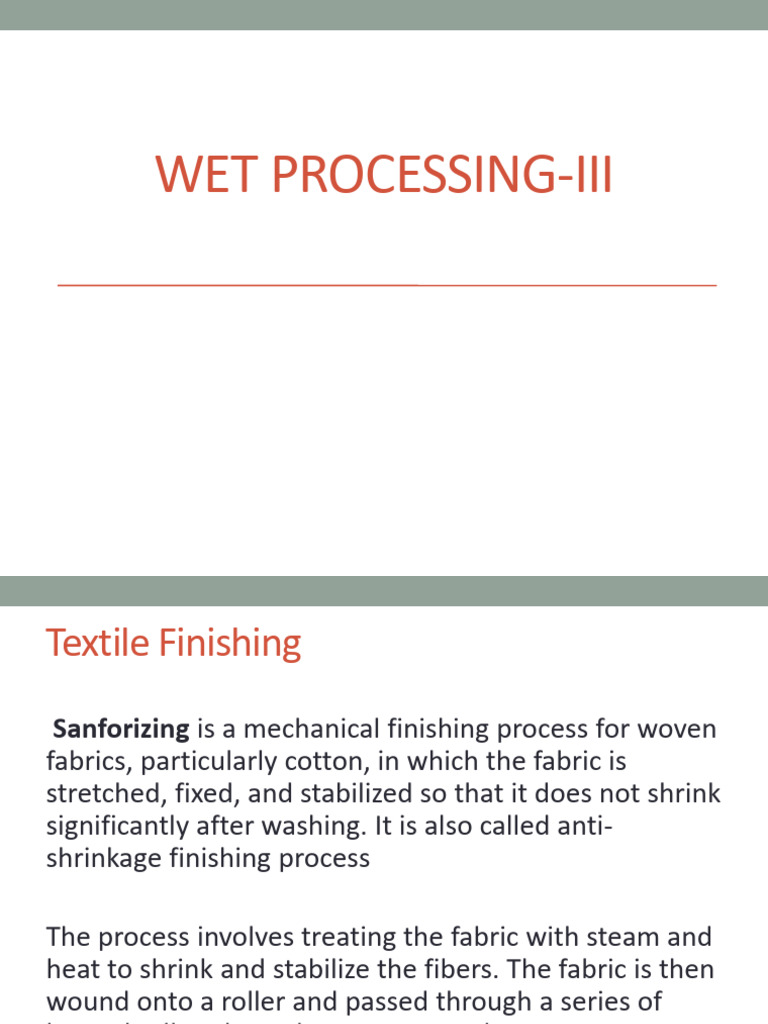 Sueding and Sanforizing in Textiles | PDF | Textiles | Abrasive