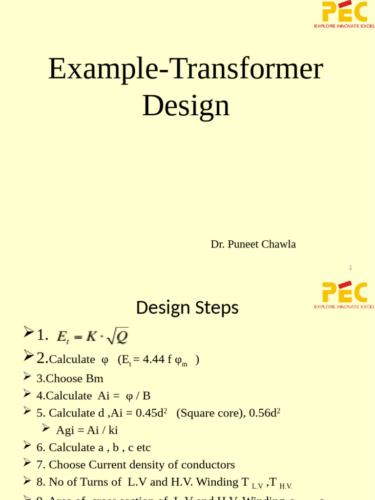 25kVA Transformer Design Steps | PDF | Transformer | Inductor