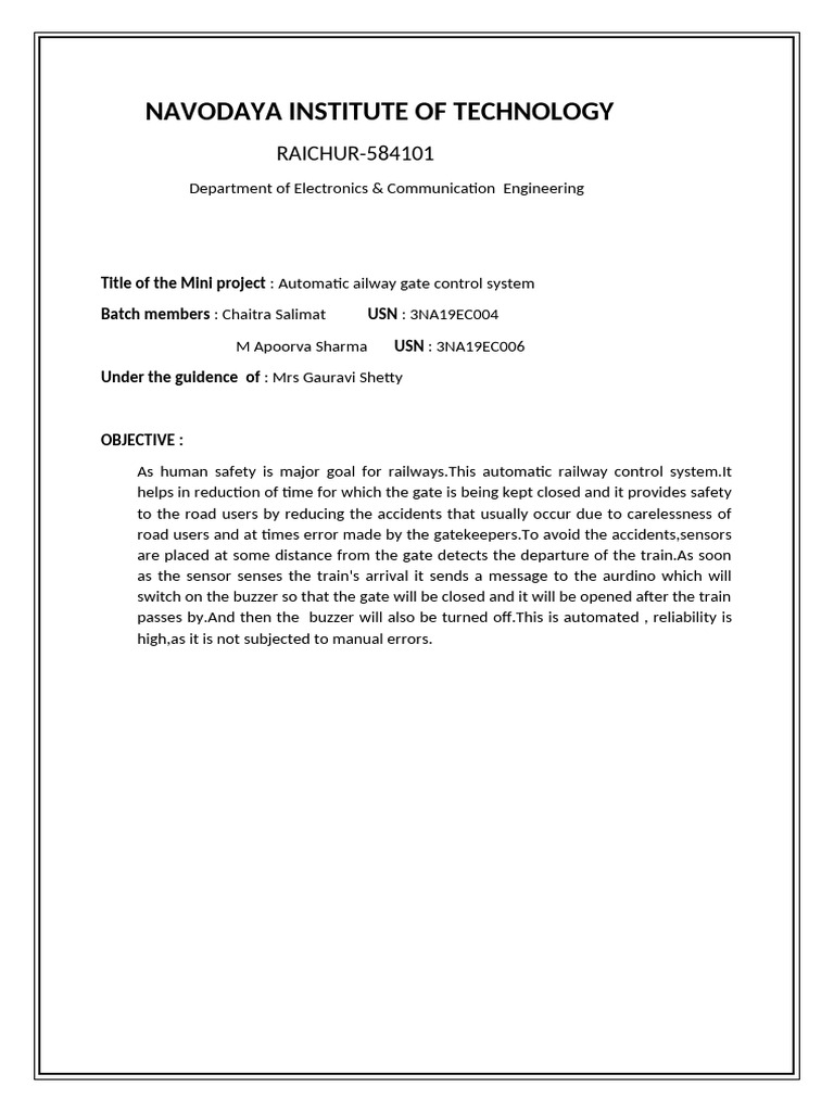 Mini Project Final | PDF