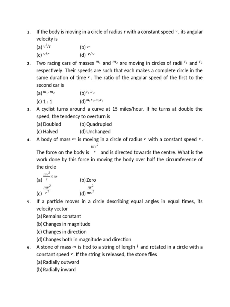 Circular Motion and Forces Explained | PDF | Acceleration | Force
