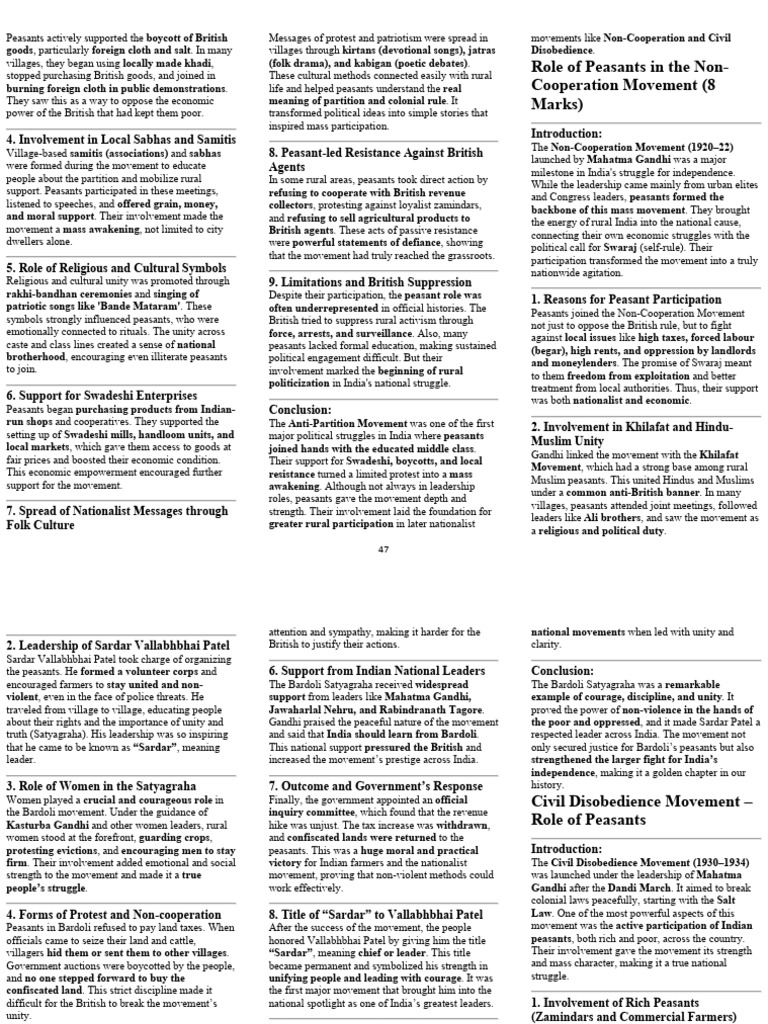 history notes | PDF | British Raj | Mahatma Gandhi