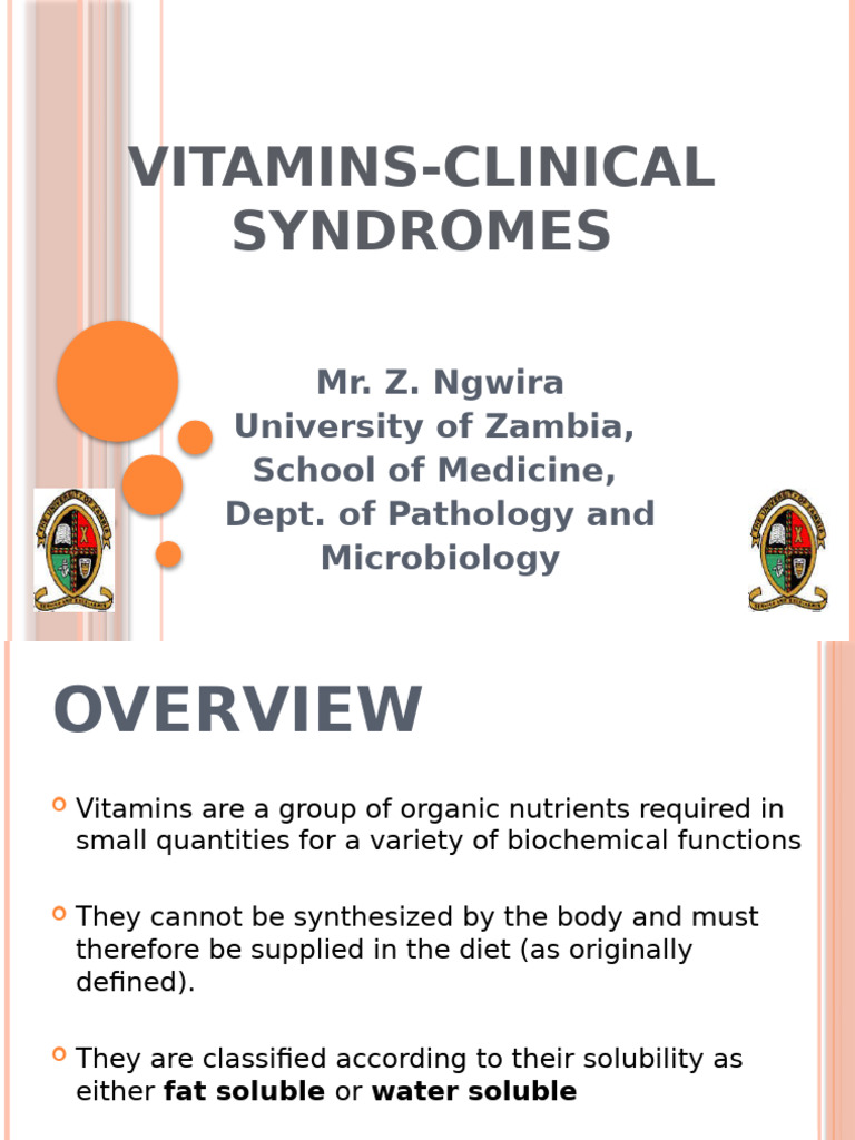 Clinical Overview of Vitamins and Deficiencies | PDF | Vitamin A ...