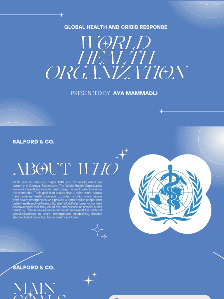 WHO's Role in Global Health Response | PDF | World Health Organization ...