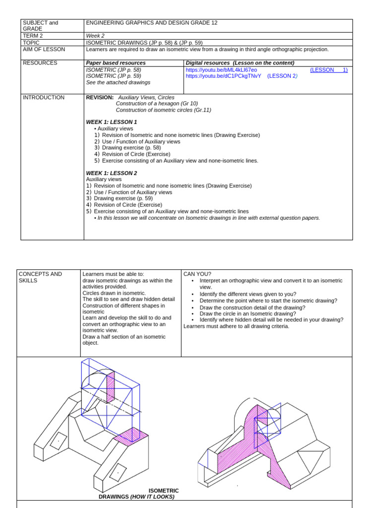 Grade 12 Isometric Drawing Guide | PDF | Drawing | Cognition