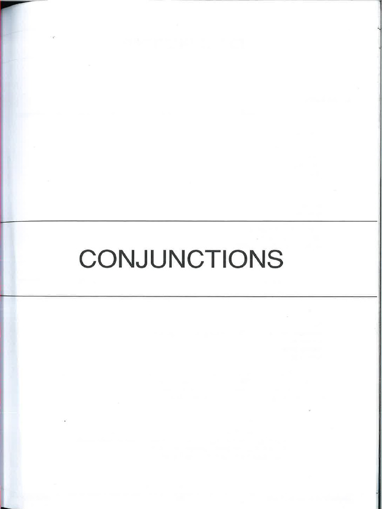 Conjunction S | PDF
