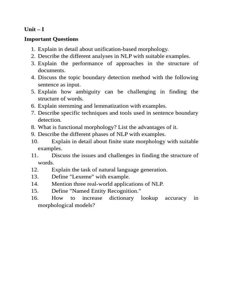 Key NLP Concepts and Techniques | PDF