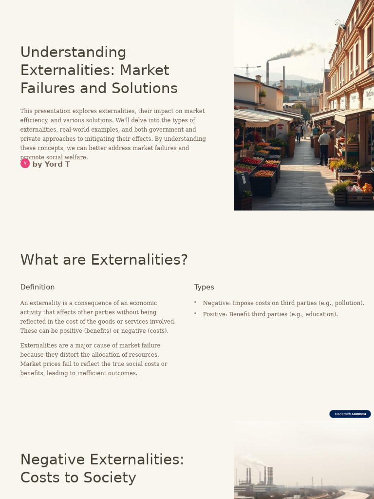 Understanding Externalities and Solutions | PDF | Externality | Market ...