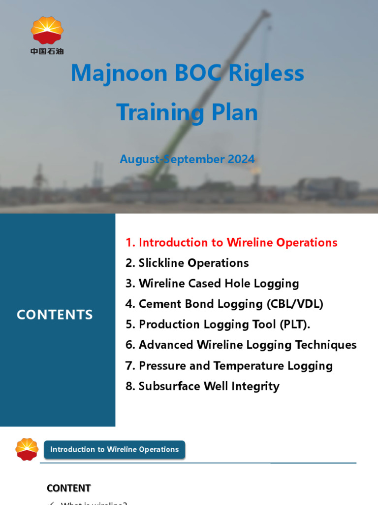Wireline Operations Training Overview | PDF | Mechanical Engineering