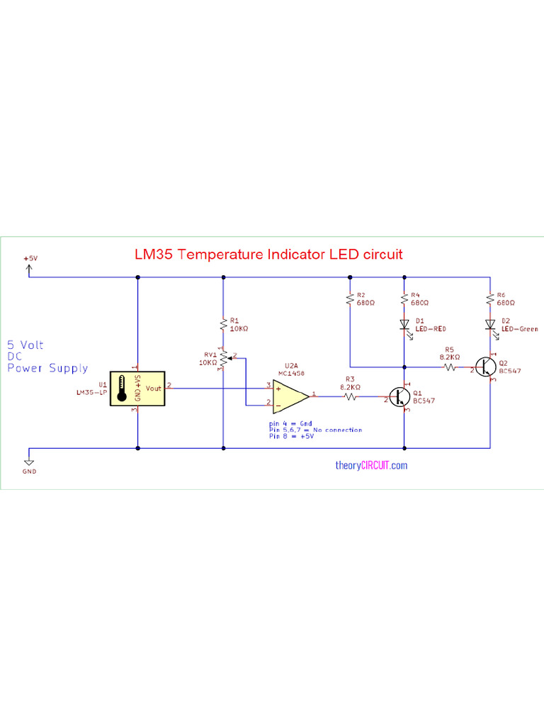 Temperature Indicatior Led Circuit | PDF
