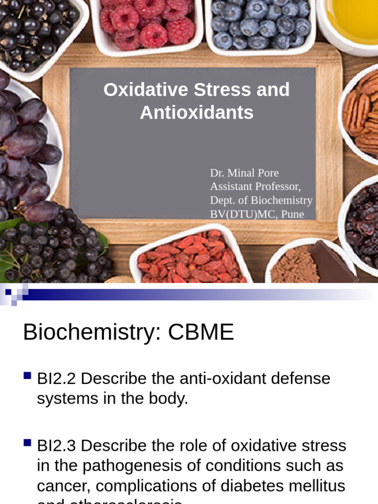 Oxidative Stress and Antioxidant Defense | PDF | Antioxidant | Reactive ...