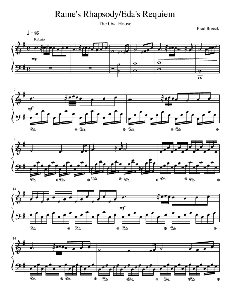 Eda's Requiem and Raine's Rhapsody Sheet Music | PDF
