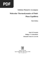 Thermodynamics (Prausnitz) Manual Solution