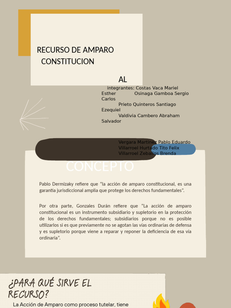 Recurso de Amparo Constitucional: Guía Completa | PDF | Derecho ...