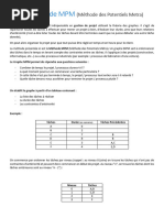 Méthode MPM : Optimisation de Projet | PDF | Planification | Théorie ...