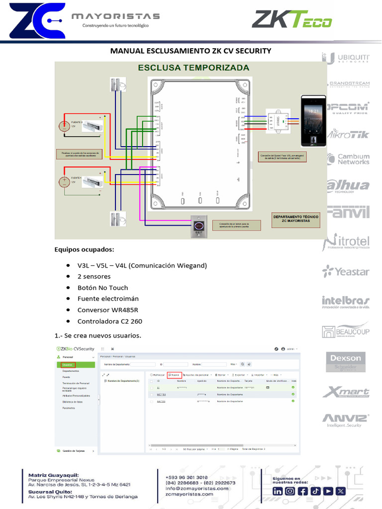 Manual de Exclusamiento ZK CV Security | PDF
