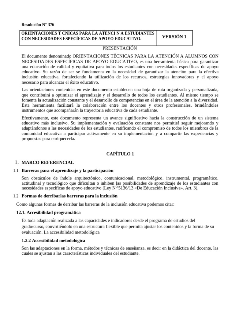 Orientaciones para Inclusión Educativa | PDF | Plan de estudios ...