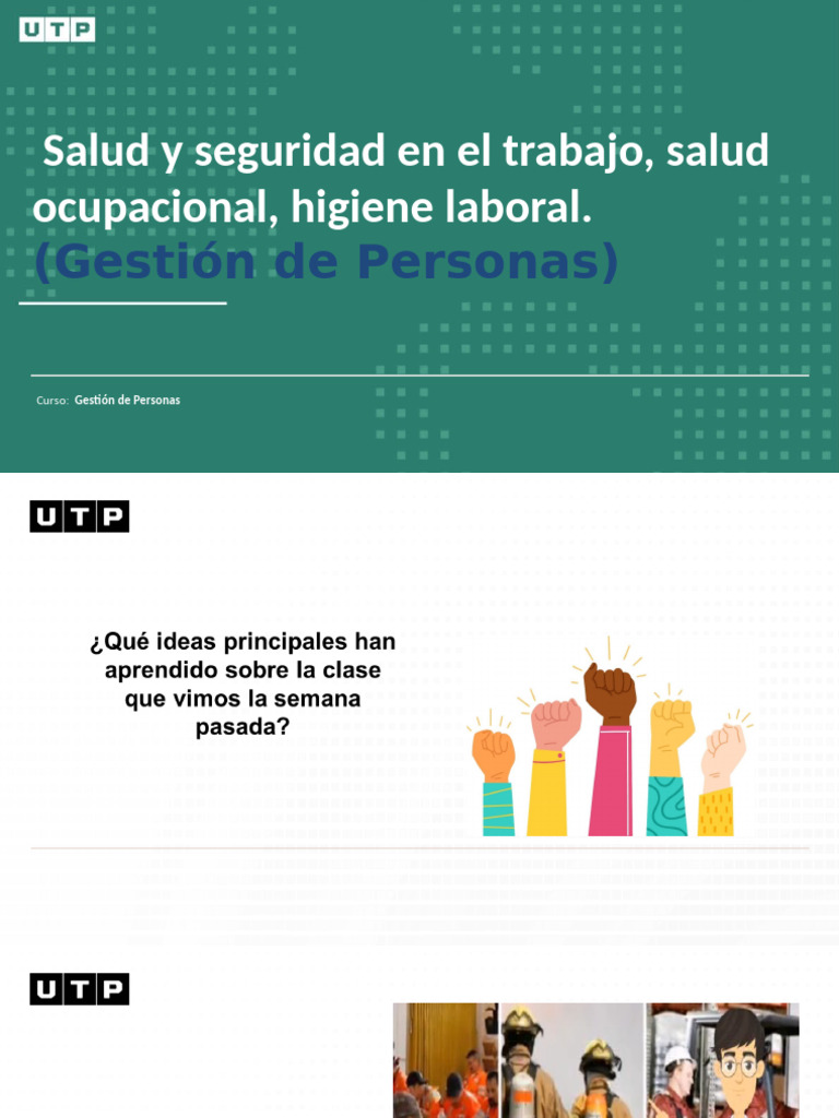 S13 Salud y Seguridad en El Trabajo, Salud Ocupacional, Higiene Laboral ...