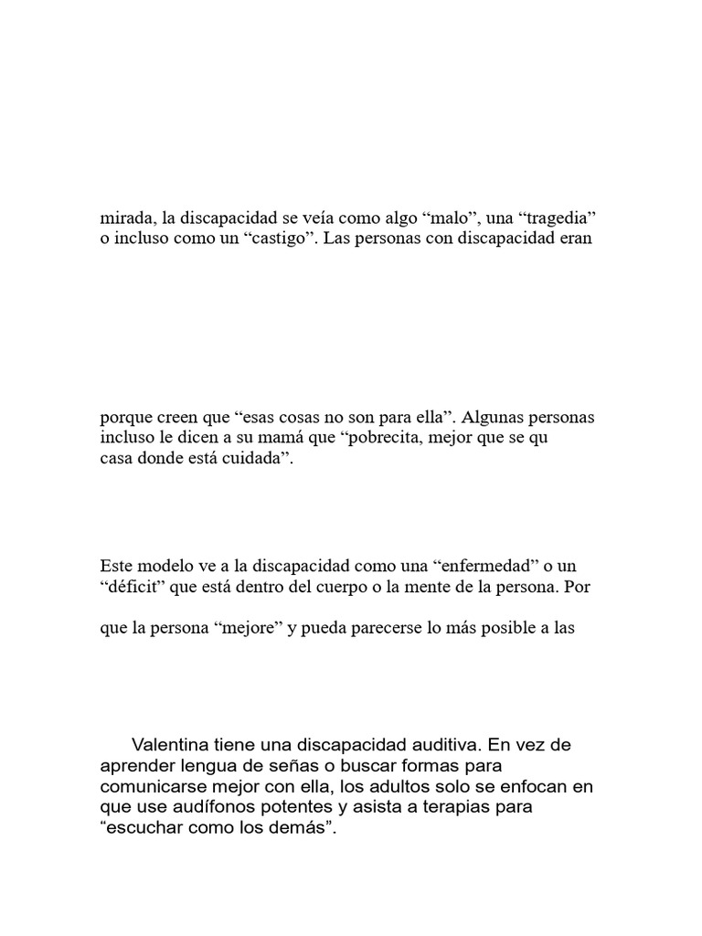 Paradigmas de la Discapacidad: Un Análisis | PDF
