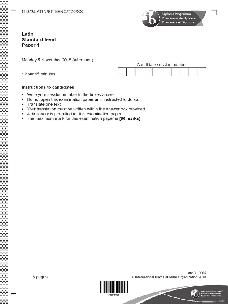 Latin Paper 1 SL | PDF