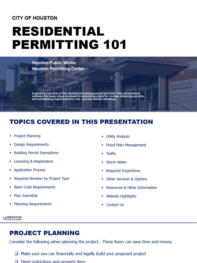 Houston Residential Permitting Guide | PDF | Wall | Framing (Construction)