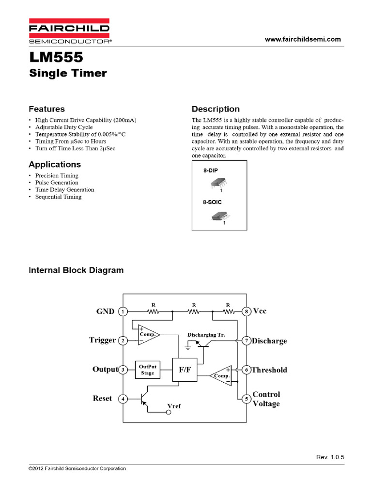 LM555 - 12 PDF, LM555 - 12 Descripción Electrónicos, LM555 - 12 ...