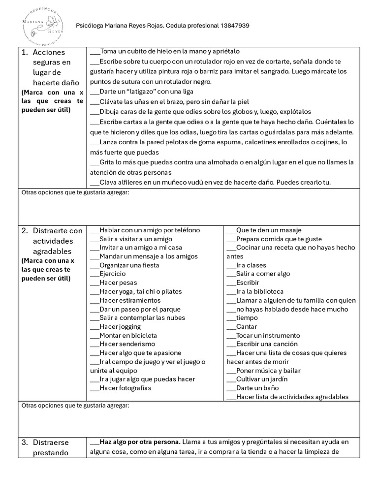 Estrategias de Distracción Emocional | PDF