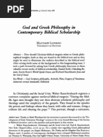 God and Greek Philosophy, Matthew Levering