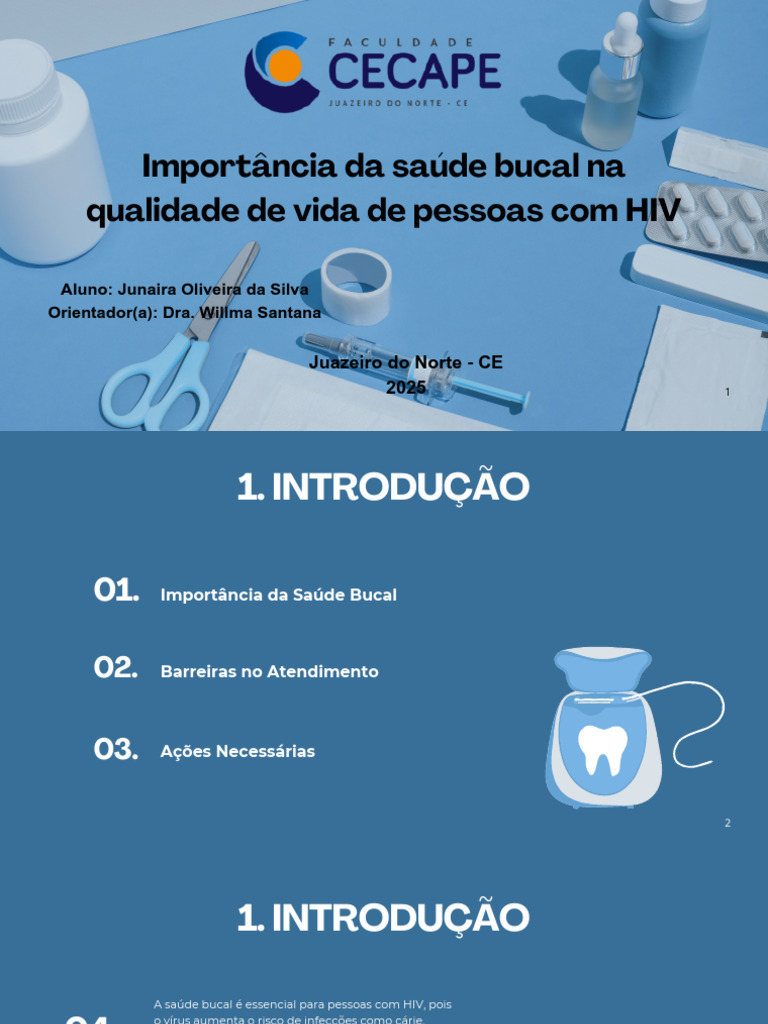 Saúde Bucal e Qualidade de Vida em HIV | PDF | Odontologia | HIV