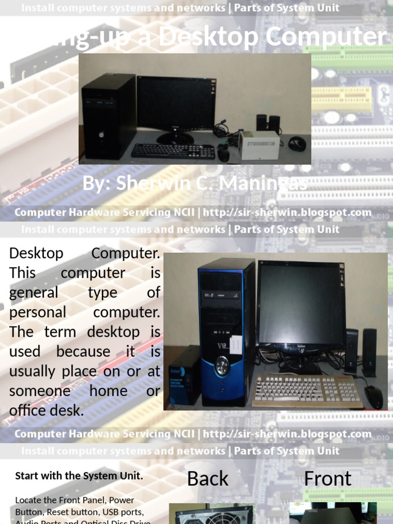 Setting Up Your Desktop Computer | PDF | Computer Keyboard | Usb