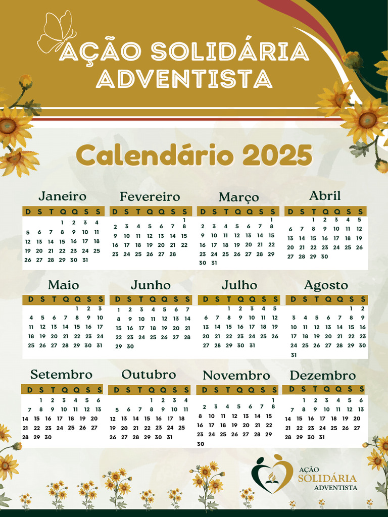 Calendário ASA 2025 | PDF | Igreja Adventista do Sétimo Dia