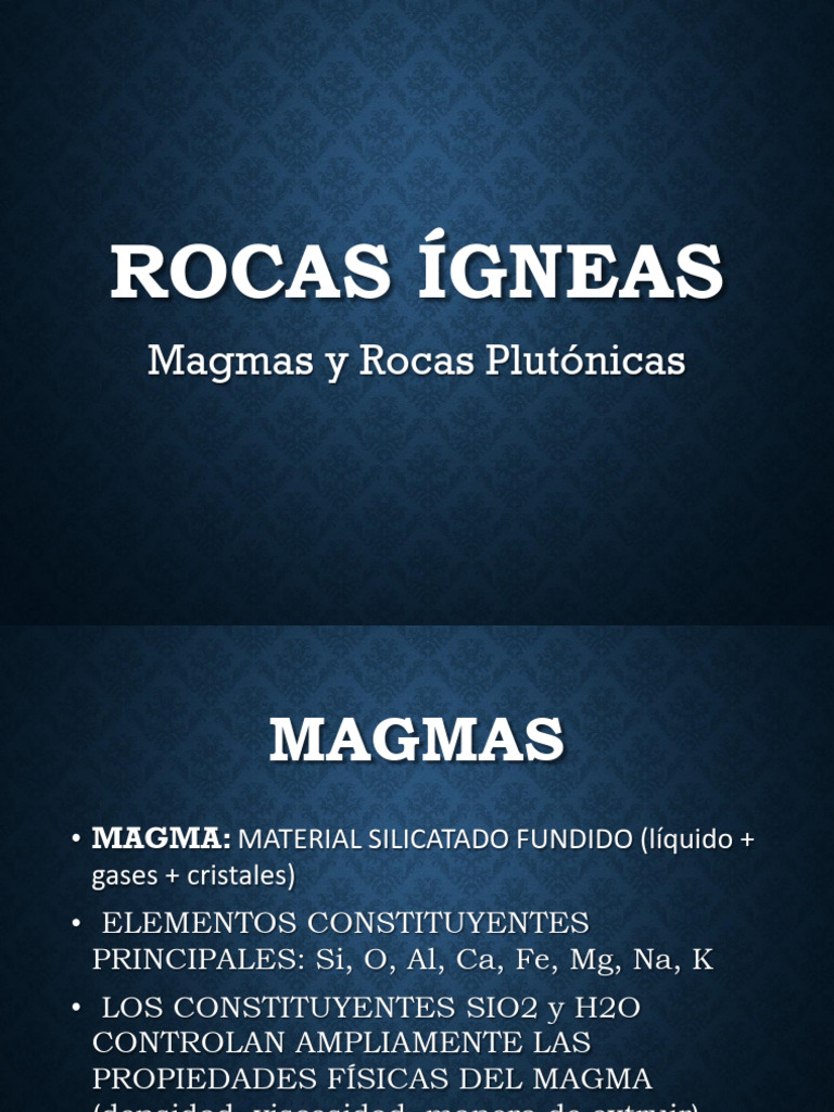 Tipos y Formación de Rocas Ígneas | PDF | Magma | Roca ígnea