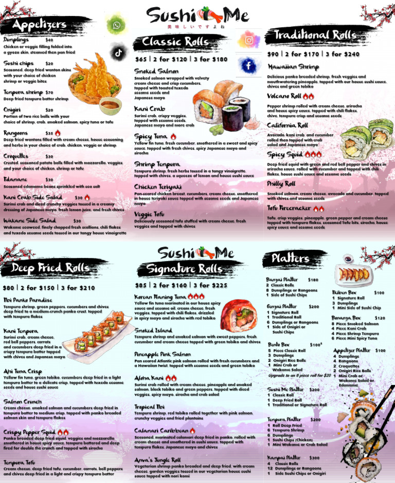Japanese Cuisine Menu and Pricing | PDF | Sushi | Japanese Cuisine